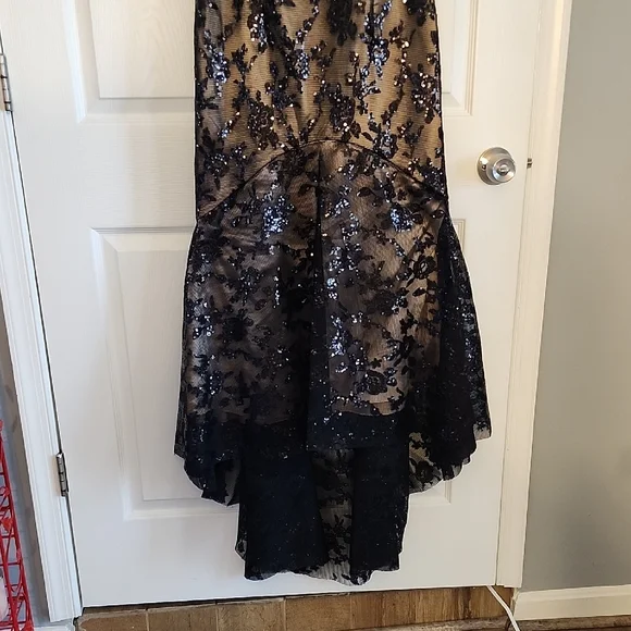 Eliza J Black and Tan Sleeveless Maxi Gown for Weddings - Picture 2 of 5